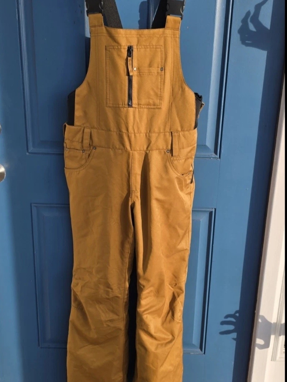 Aperture Technical Outerwear Men's Snow Bib Pants Brown Tan Size S 10K EUC